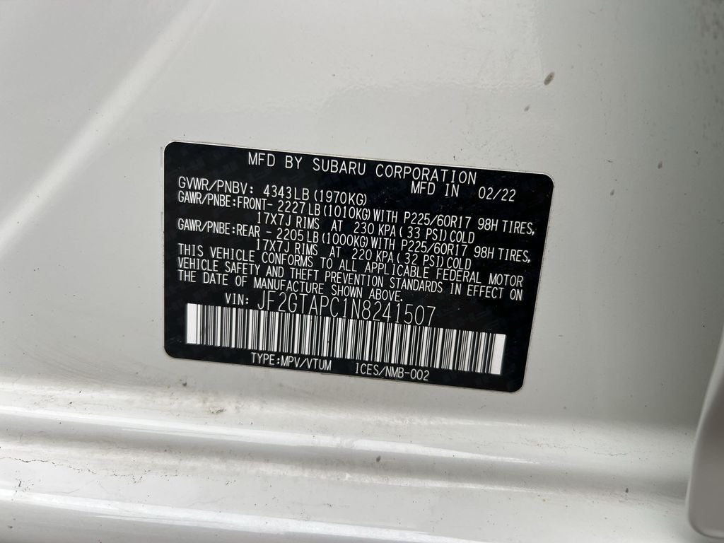 2022 Subaru Crosstrek Premium