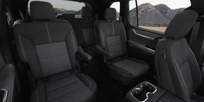 Three-row seating with rear seat reminder in a Acadia.