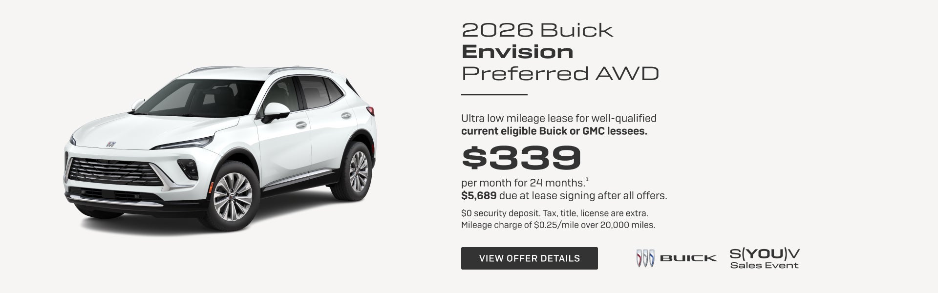 Ultra low mileage lease for well-qualified lessees.

$339 per month for 24 months.1

$6,949 due a...