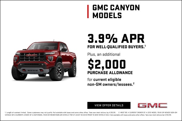 3.9% APR for well-qualified buyers.1

Plus, an additional $2,000 PURCHASE ALLOWANCE for current e...