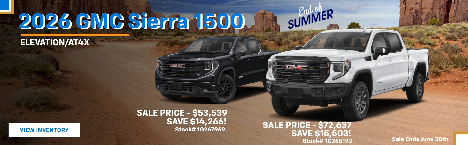 Summer Sale for these 3 2026 Sierra 1500's