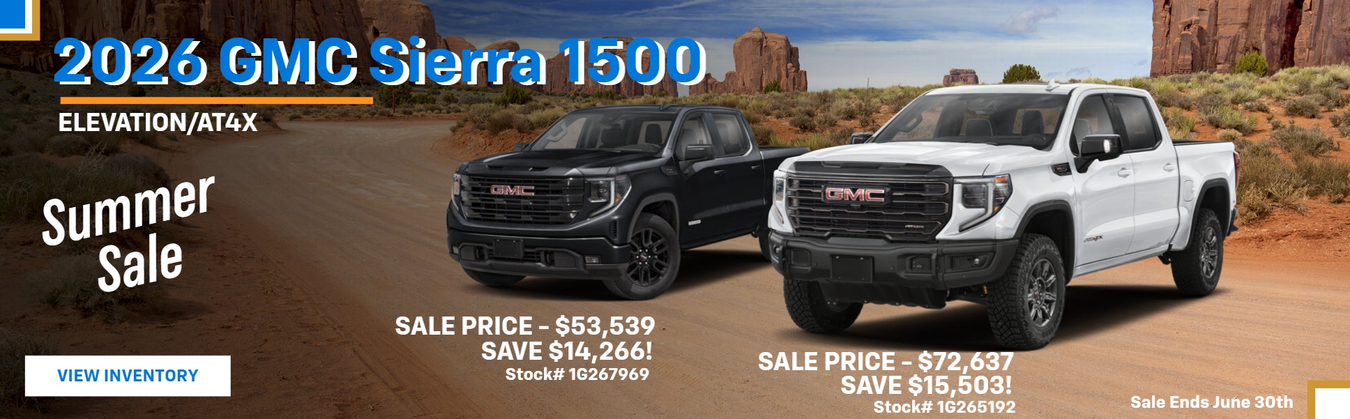 Summer Sale for these 3 2026 Sierra 1500's