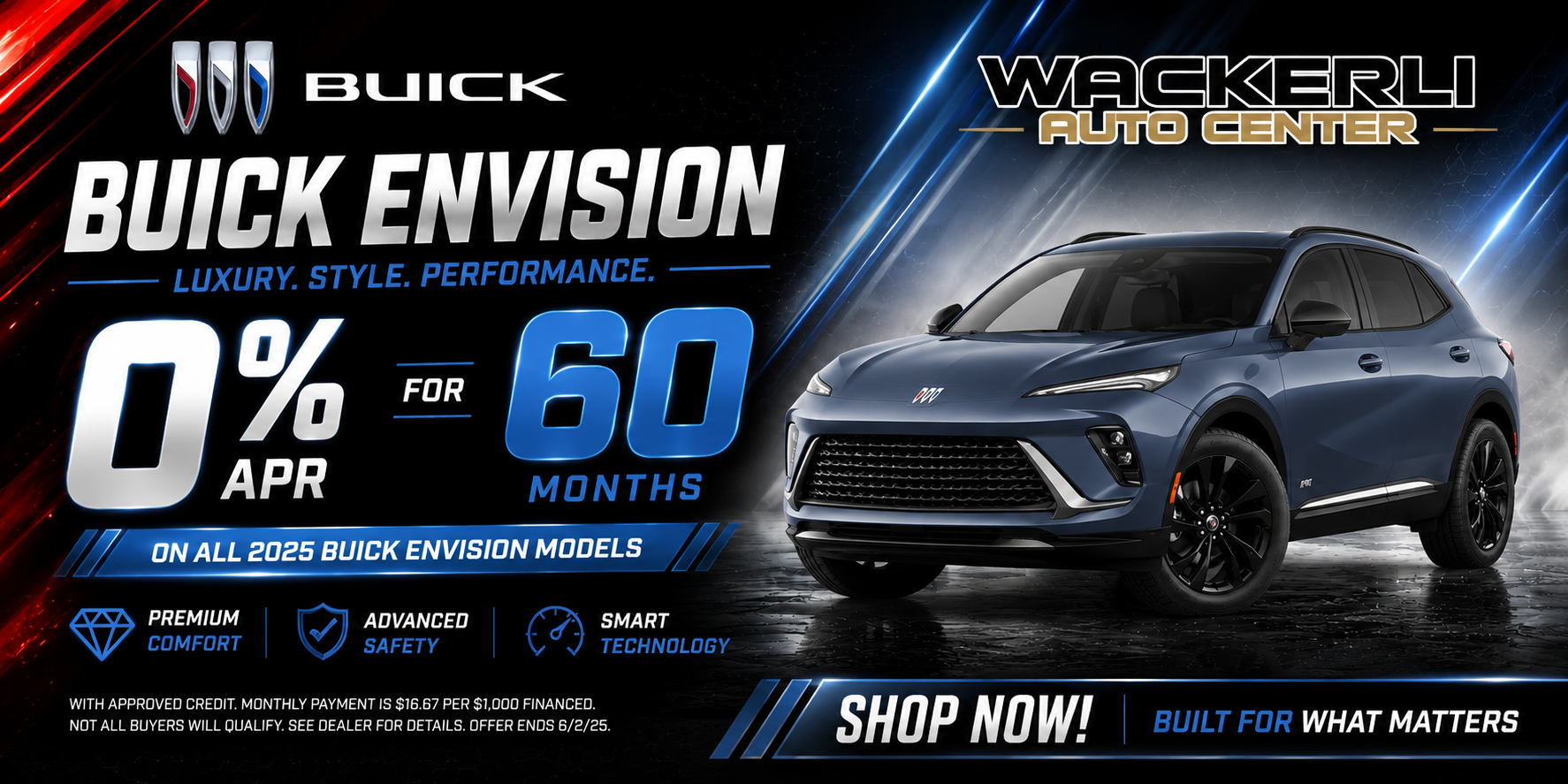 Limited 0% for 60 months on Envisions