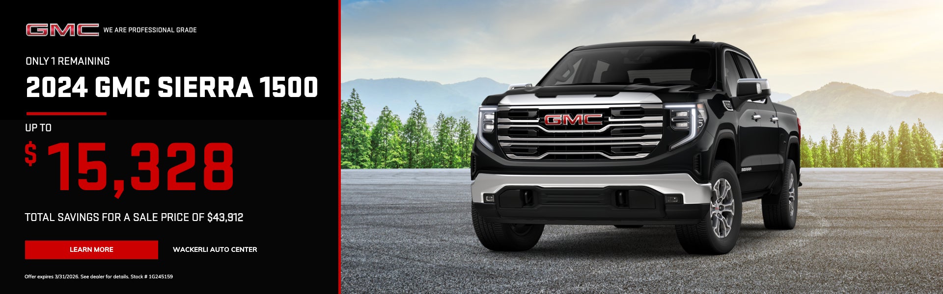 Only 1 Remaining 2024 GMC Sierra 1500