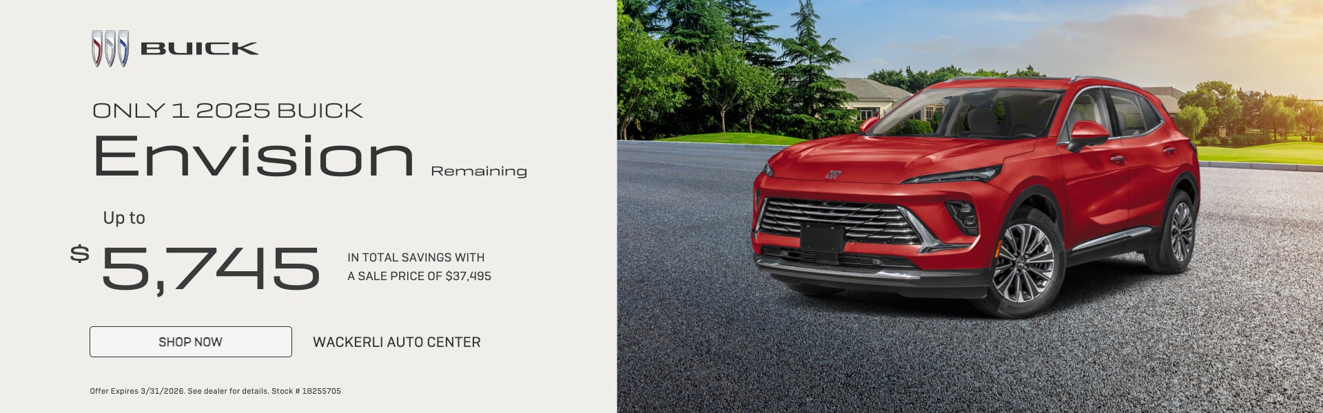 Only 1 2025 Buick Envision Remaining 